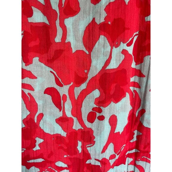 New! Soft Surroundings Siesta Key Tunic Multifloral Teal Coral $79.95 Medium 100 - Picture 8 of 8